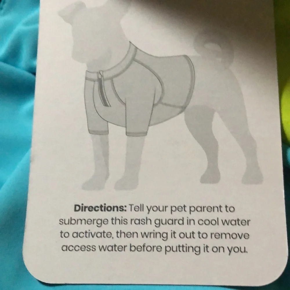 NWT YOULY Blue Cooling Rashguard for Dogs XS